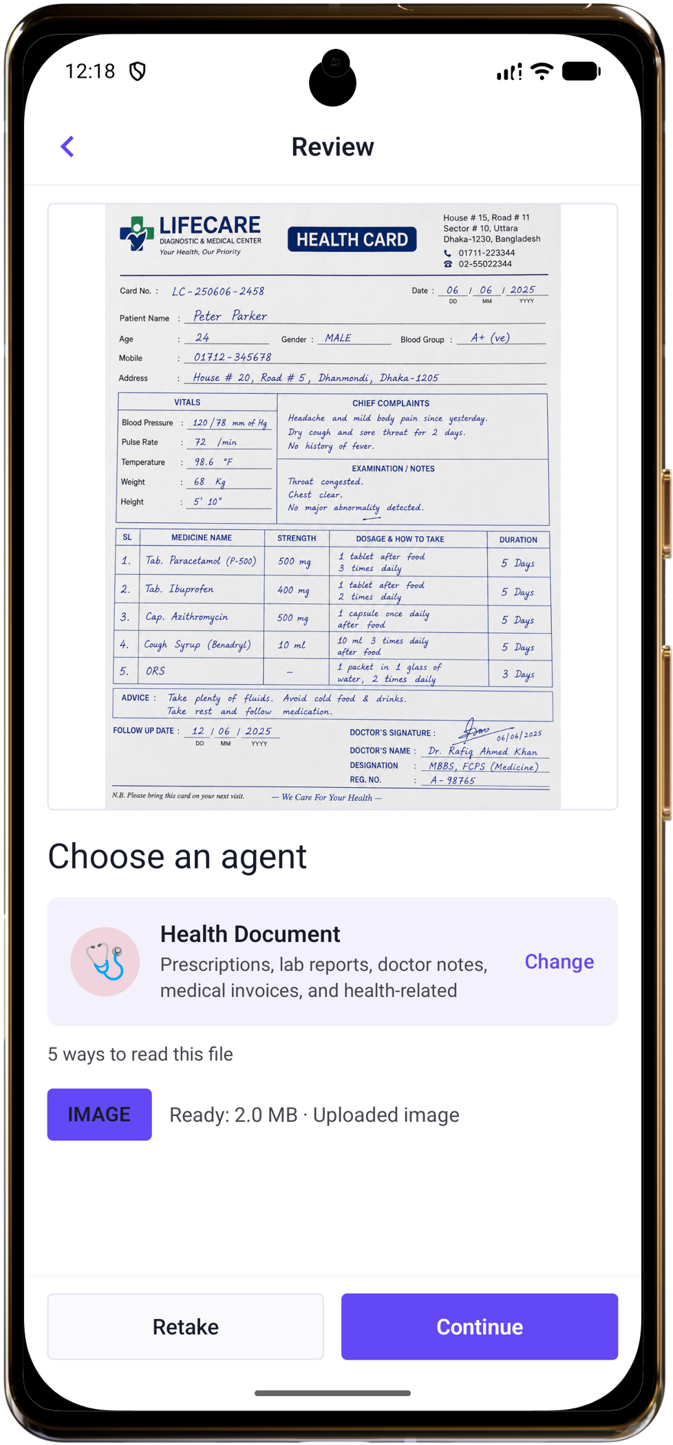 OwnlyAI analysis screen