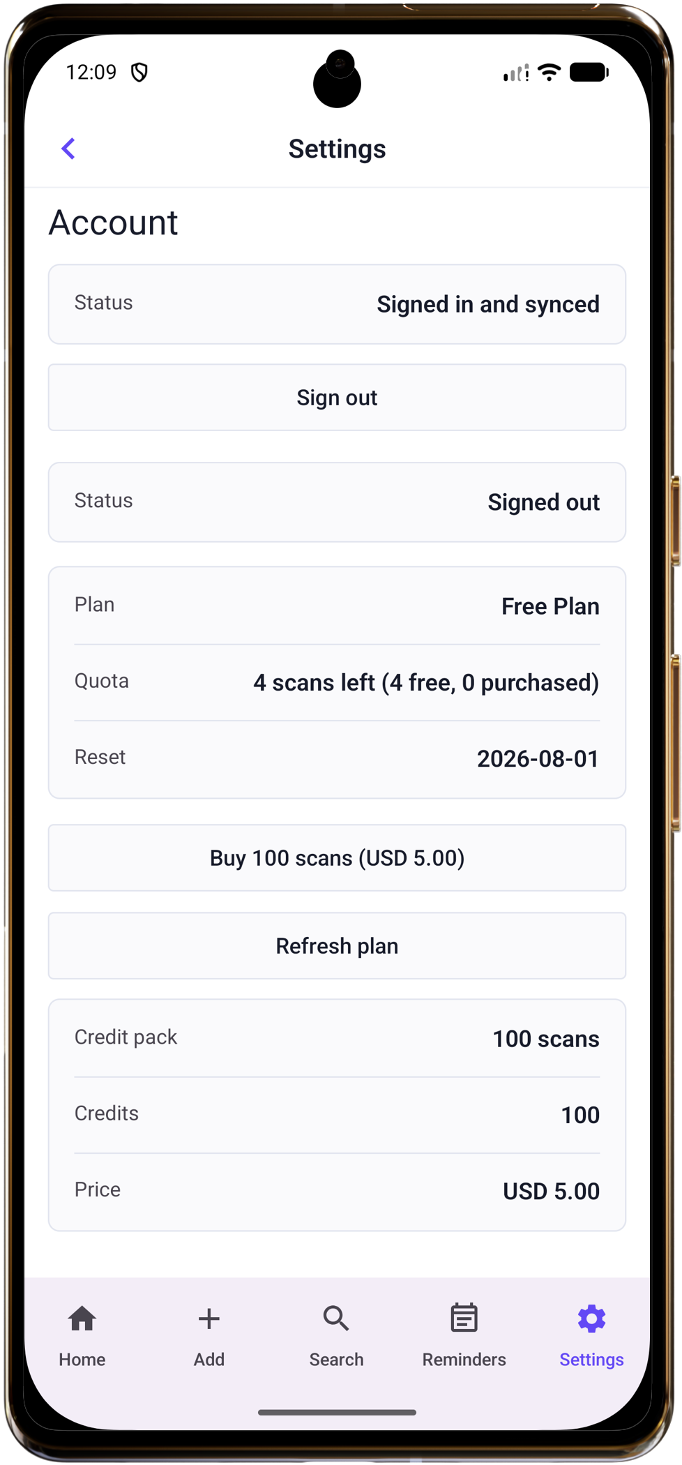 OwnlyAI settings and privacy controls screen